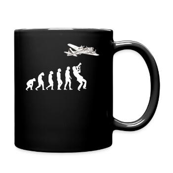 Planespotter pilot airplane flying hobby gift - Full Colour Mug - black - Right