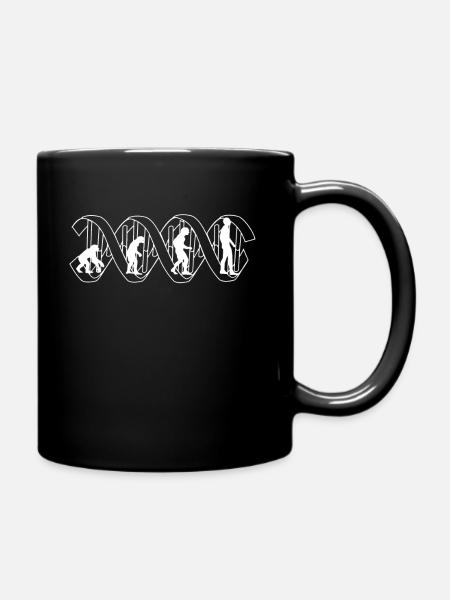 Evolution Mensch DNA Genetik Biologie - Tasse einfarbig - Schwarz