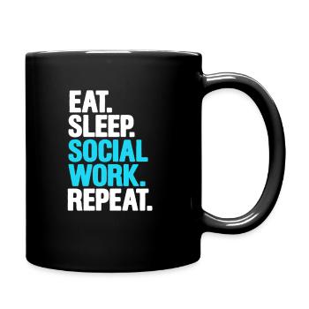 Travailleurs sociaux - Mug uni - noir - Droite