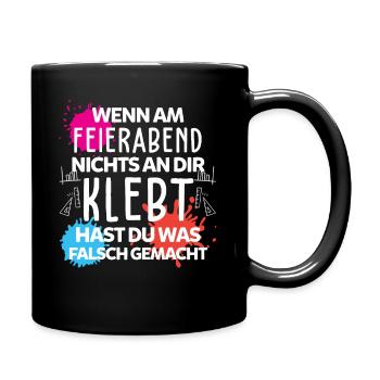 Erzieherin Kinder - Tasse einfarbig - Schwarz - Rechts