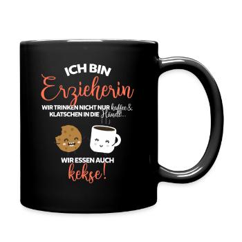 Erzieherin Lehrer - Tasse einfarbig - Schwarz - Rechts