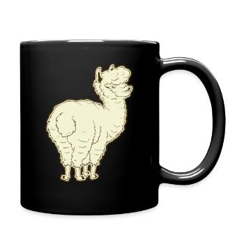 Alpaka Alpaca - Tasse einfarbig - Schwarz - Rechts