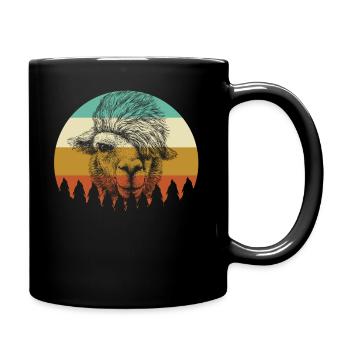Alpaka Alpaca - Tasse einfarbig - Schwarz - Rechts