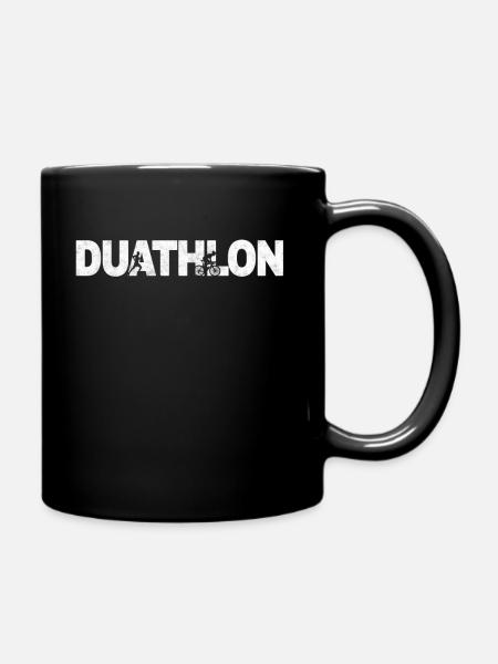Duathlon Duathleten Extremsport Rennrad Geschenk - Tasse einfarbig - Schwarz