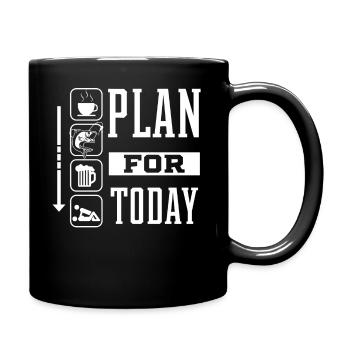 Coffee Fishing Beer Fuck - Plan for the Day, Gift - Full Colour Mug - black - Right