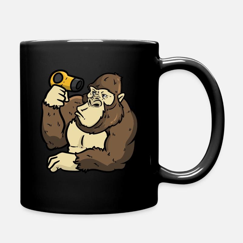 Stylist Gorilla - Tasse einfarbig - Schwarz