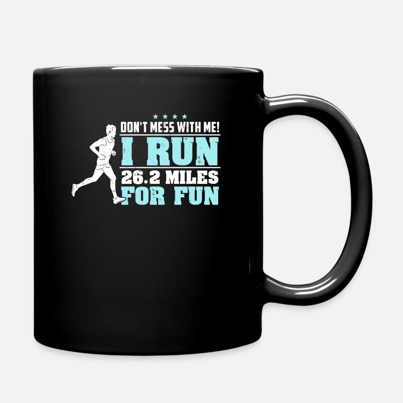Runner Marathon funny marathon shirt - Full Colour Mug - black