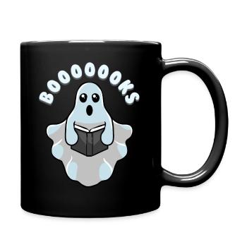 GHOSTS Halloween Book Ghost - Full Colour Mug - black - Right