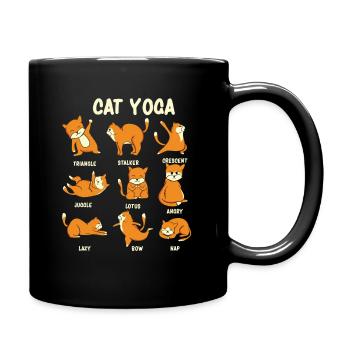 Cadeau de yoga pour chats drôles, remise en forme - Mug uni - noir - Droite