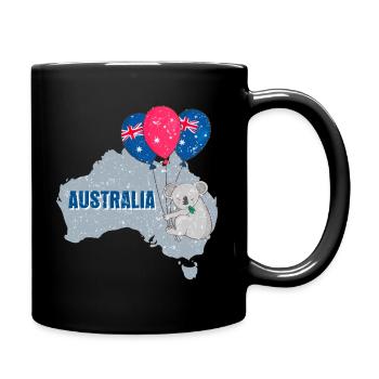 Australia country travel gift - Full Colour Mug - black - Right