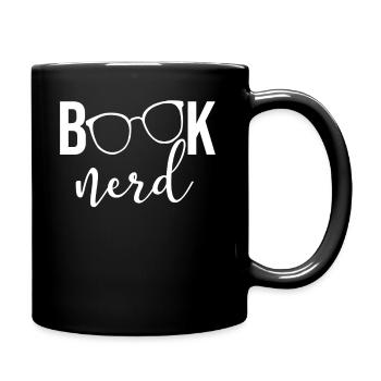 Book Nerd - Tasse einfarbig - Schwarz - Rechts