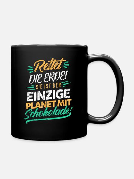 Schokolade Klimaschutz - Tasse einfarbig - Schwarz