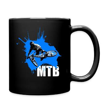 Mountainbike Sprung Downhill cross MTB - Tasse einfarbig - Schwarz - Rechts