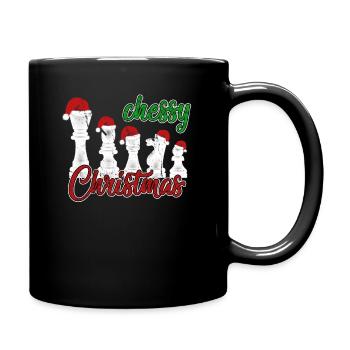 Weihnachtsgeschenk Schach Geschenkidee - Tasse einfarbig - Schwarz - Rechts