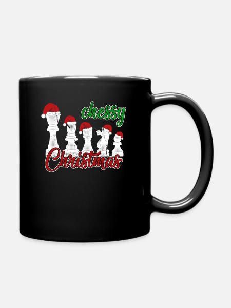 Weihnachtsgeschenk Schach Geschenkidee - Tasse einfarbig - Schwarz