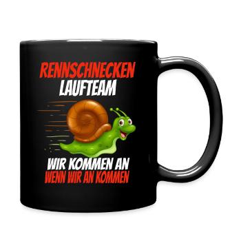 Racing snails running team Jogging runners run - Full Colour Mug - black - Right