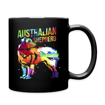 Australian Shepherd - Full Colour Mug - black - Right