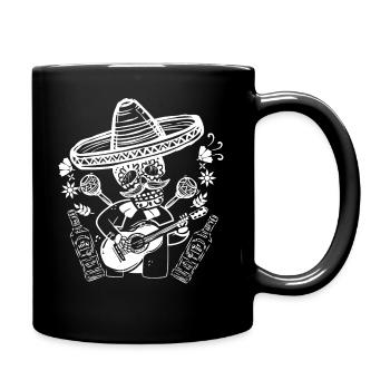 Mariachi-Tag des toten Spaß-Skelett-Geschenk-Entwurfs - Tasse einfarbig - Schwarz - Rechts