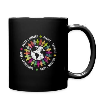 Klimaschutz Umweltfreundlich - Tasse einfarbig - Schwarz - Rechts