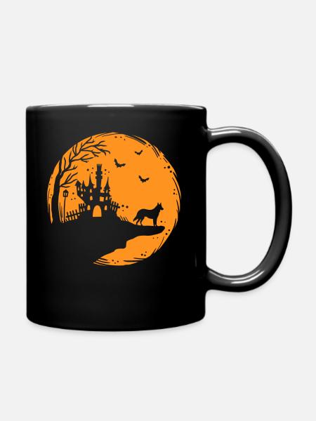 Dog Halloween - Full Colour Mug - black