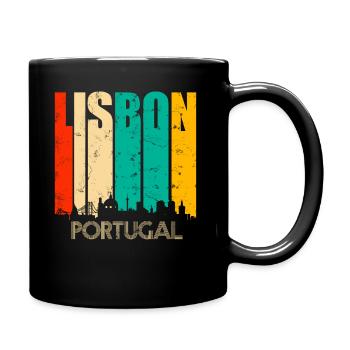 Lissabon Portugal - Tasse einfarbig - Schwarz - Rechts