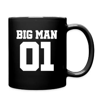 Partnerlook Vater Papa Mama Mutter Big Man 01 - Tasse einfarbig - Schwarz - Rechts