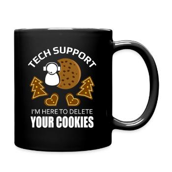 Support technique Cookie Supprimer Computer Scientist - Mug uni - noir - Droite