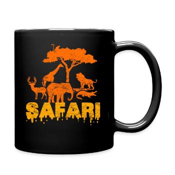 Safari-Tour - Tasse einfarbig - Schwarz - Rechts