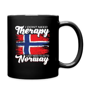 Norvège T-Shirt Je n'ai besoin d'aucune thérapie - Mug uni - noir - Droite