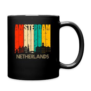 Amsterdam - Mug uni - noir - Droite
