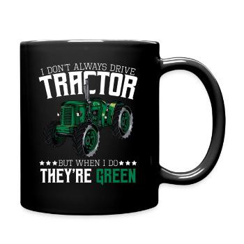 Traktor - Tasse einfarbig - Schwarz - Rechts