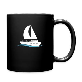 navigation à voile - Mug uni - noir - Droite
