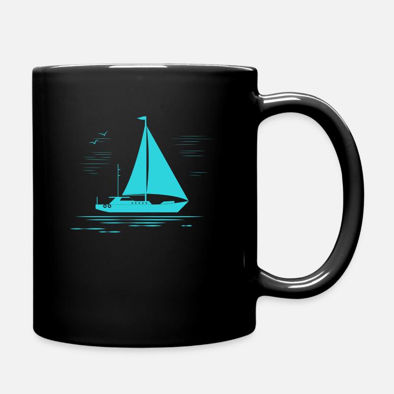 Segeln - Tasse einfarbig - Schwarz