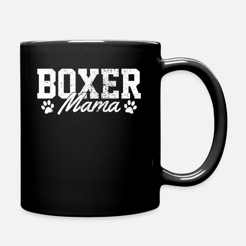 Boxer Mama Vintage - Tasse einfarbig - Schwarz
