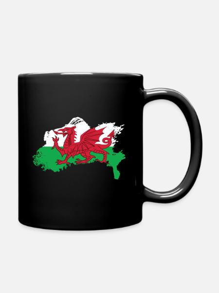 Cadeau de voyage pays Pays de Galles - Mug uni - noir