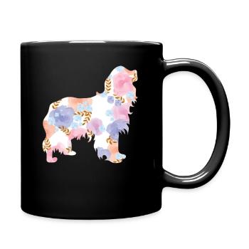 Cavalier King Spaniel Chien drôle - Mug uni - noir - Droite