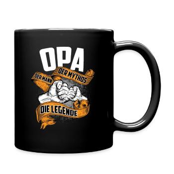 Opa Der Mann Der Mythos Die Legende - Tasse einfarbig - Schwarz - Rechts