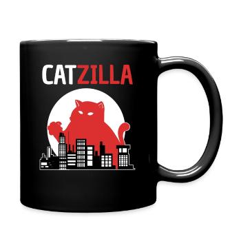 Chat Catzilla, chaton japonais - Mug uni - noir - Droite