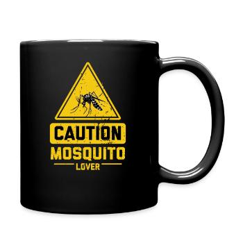 ATTENTION amoureux des moustiques - Mug uni - noir - Droite