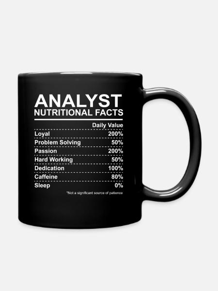 Analyst Nutritional Facts - Tasse einfarbig - Schwarz