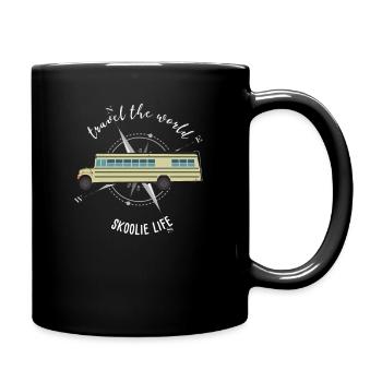 Skoolie Life Converted school bus - Full Colour Mug - black - Right