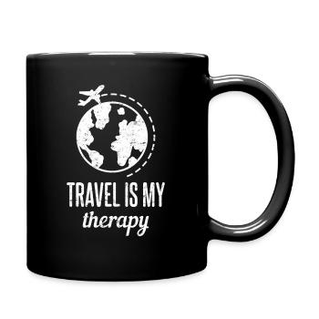 Reisen Reisen - Tasse einfarbig - Schwarz - Rechts