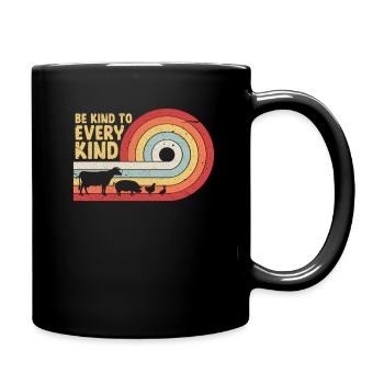 végétalien - Mug uni - noir - Droite