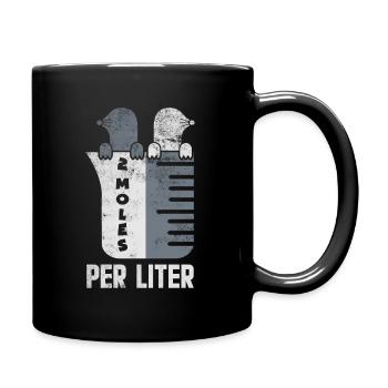 Two Moles Per Liter Mole Chemistry Gift - Full Colour Mug - black - Right
