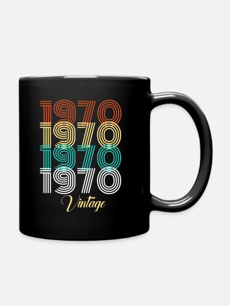 Idée de cadeau d'anniversaire de naissance vintage 1970 - Mug uni - noir