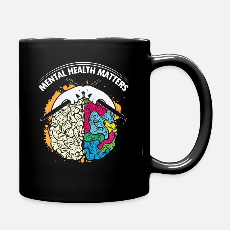 Mental Health Support Depression Be - Full Colour Mug - black