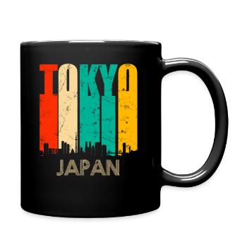Tokyo Tokio Skyline - Tasse einfarbig - Schwarz - Rechts