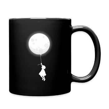 XASTY Great Art Design Girl with Moon Shirt - Full Colour Mug - black - Right