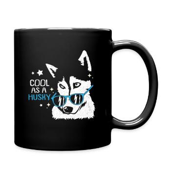 chien de traîneau - Mug uni - noir - Droite