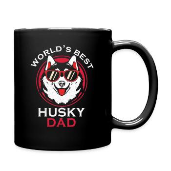 Husky - Tasse einfarbig - Schwarz - Rechts
